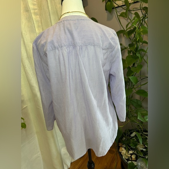 LOFT Purple 3/4 Sleeve Button Down Blouse - Picture 2 of 6